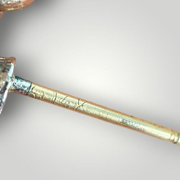 Vintage Swarovski Heart Earrings Crystal Pearl Rhinestone 14K Gold Posts - Picture 5 of 6